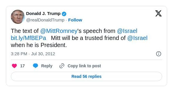 Post preview from Donald Trump