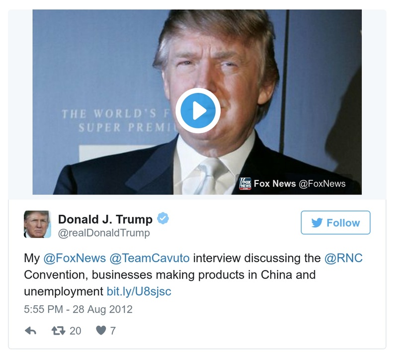 Post preview from Donald Trump