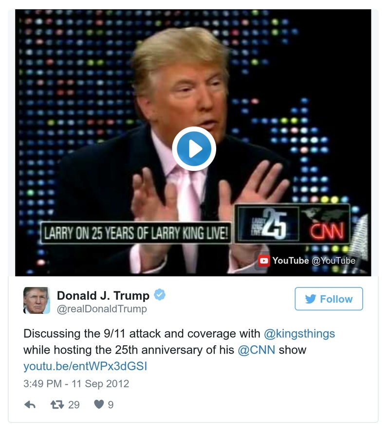 Post preview from Donald Trump