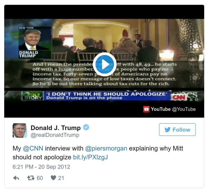 Post preview from Donald Trump