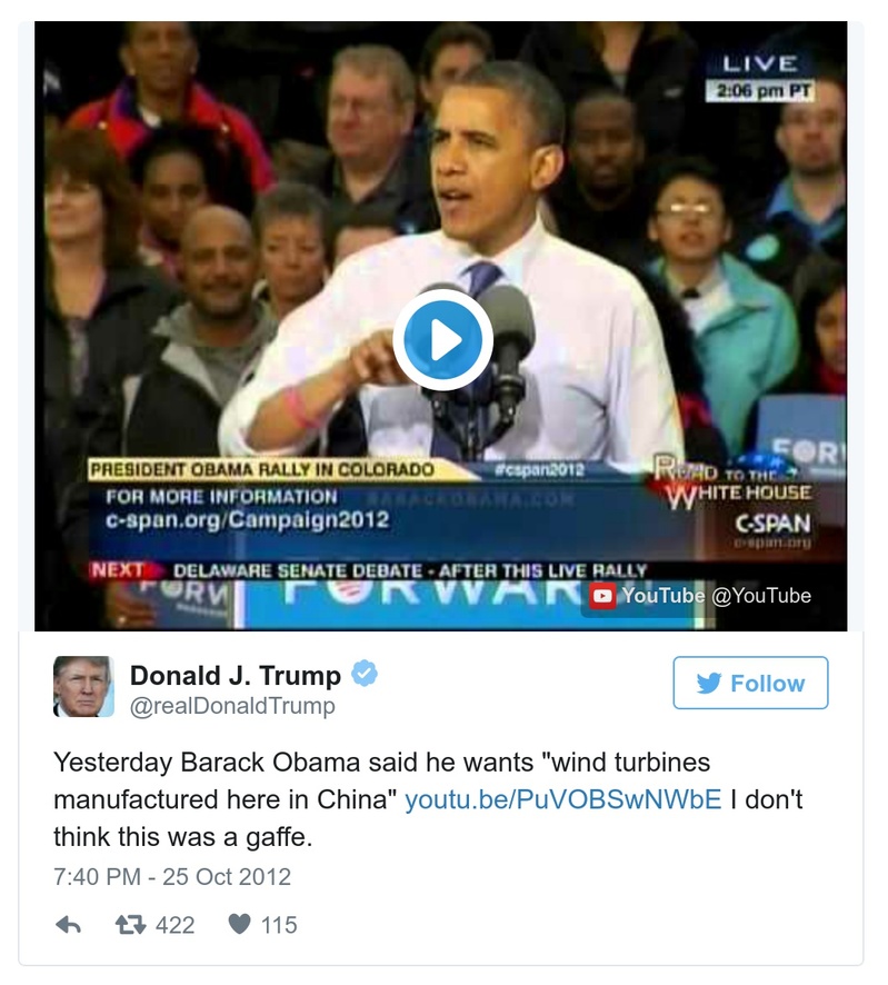 Post preview from Donald Trump