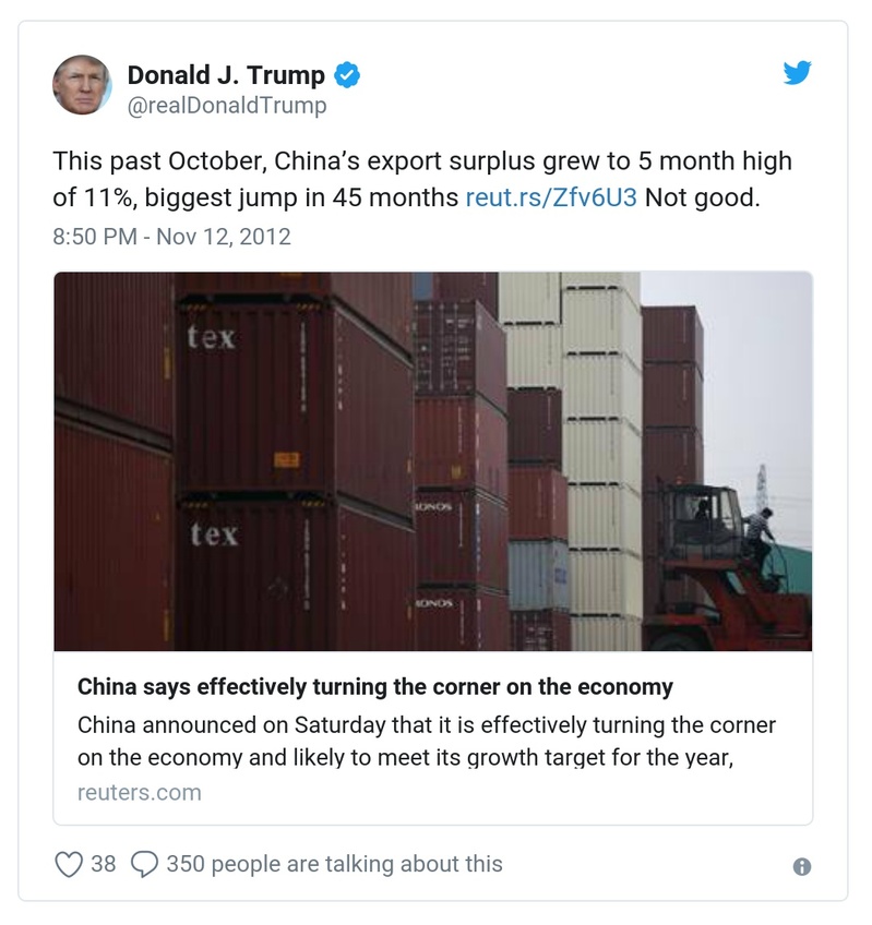 Post preview from Donald Trump