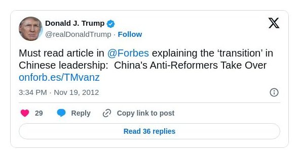 Post preview from Donald Trump