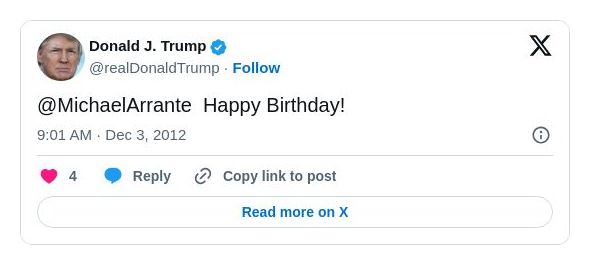 Post preview from Donald Trump