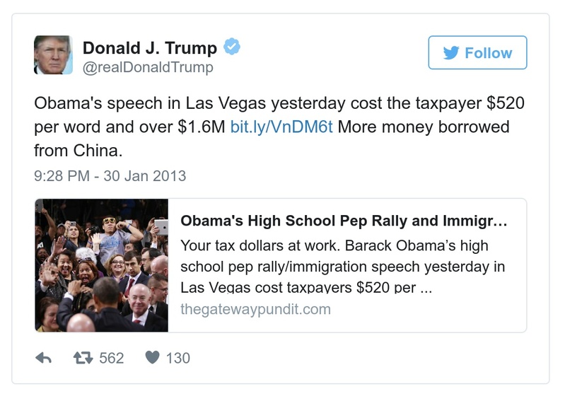 Post preview from Donald Trump