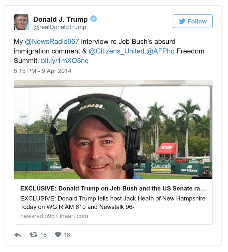 Post preview from Donald Trump