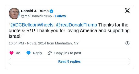 Post preview from Donald Trump