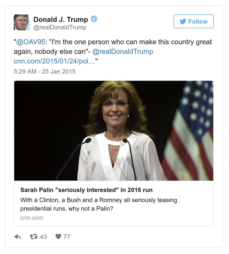 Post preview from Donald Trump