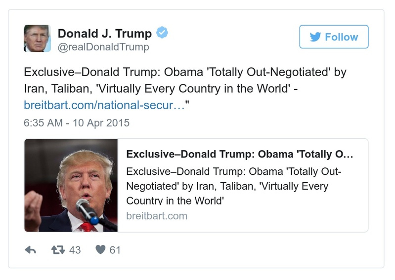 Post preview from Donald Trump