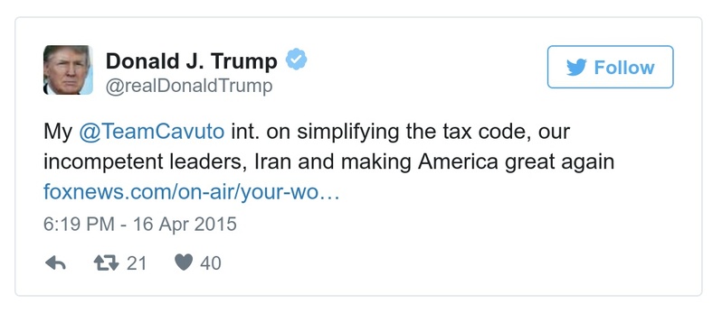 Post preview from Donald Trump