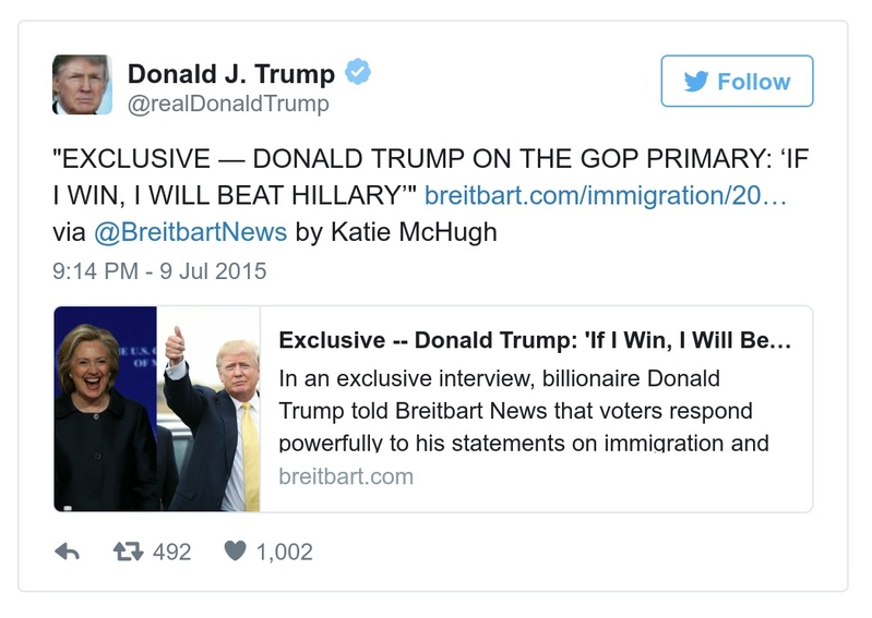 Post preview from Donald Trump