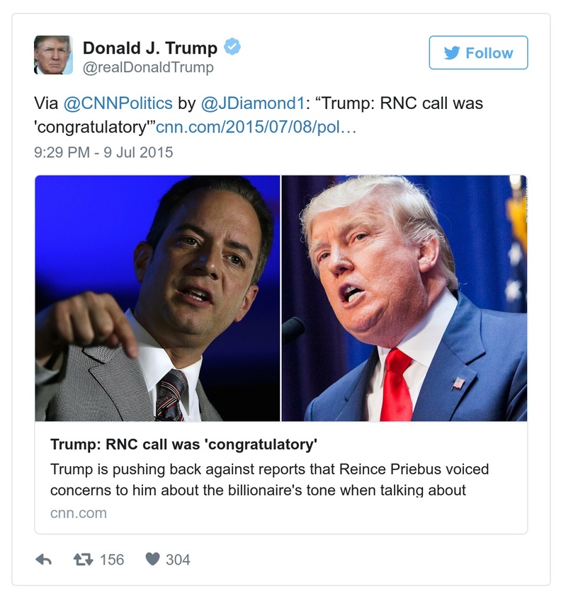 Post preview from Donald Trump