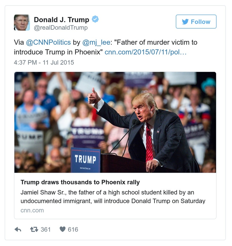 Post preview from Donald Trump