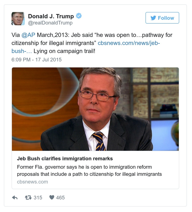 Post preview from Donald Trump