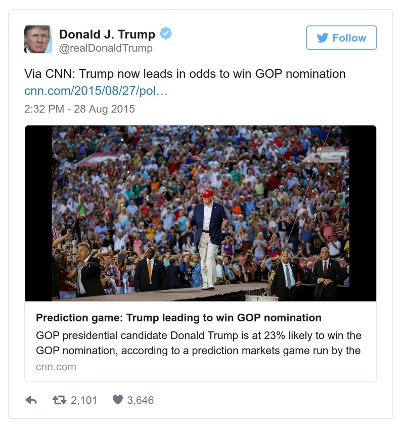 Post preview from Donald Trump