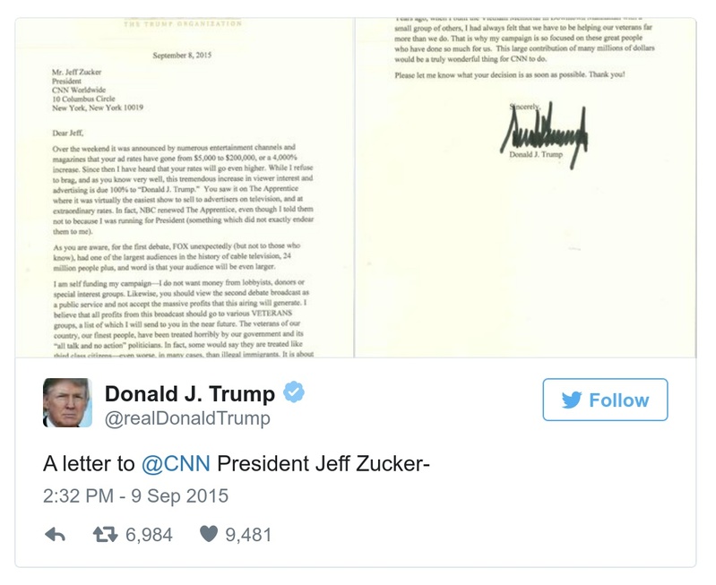 Post preview from Donald Trump