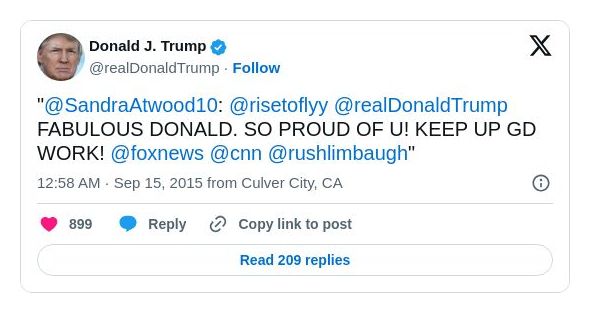 Post preview from Donald Trump