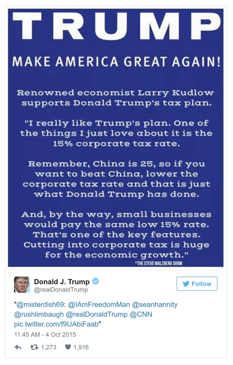 Post preview from Donald Trump