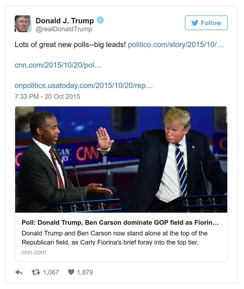 Post preview from Donald Trump