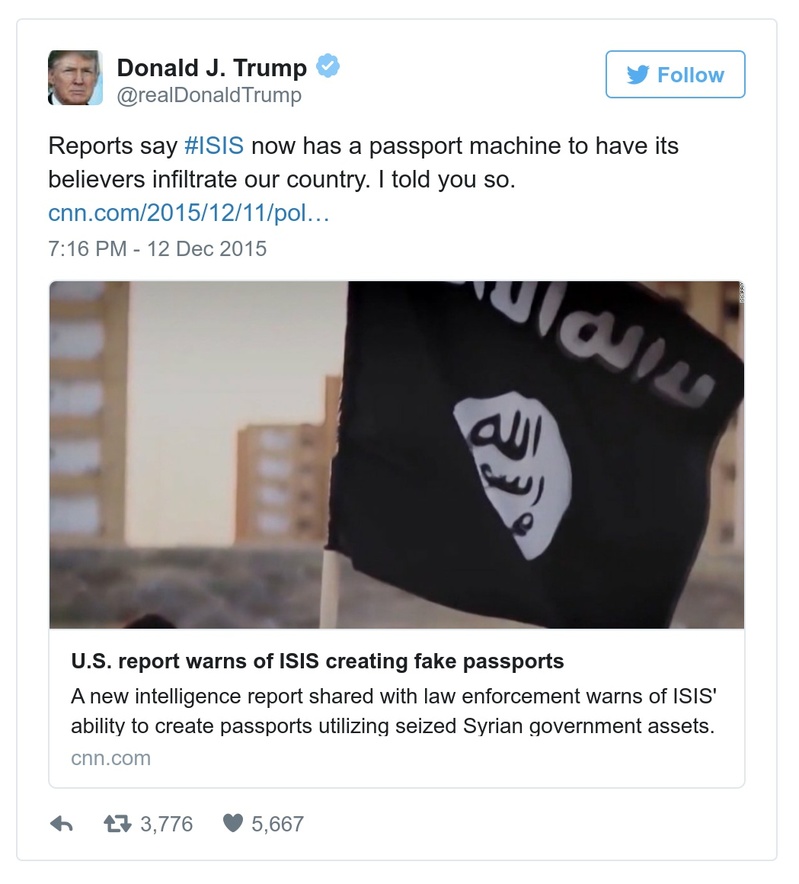 Post preview from Donald Trump