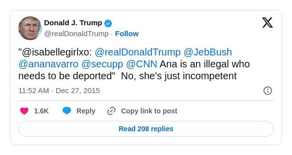 Post preview from Donald Trump