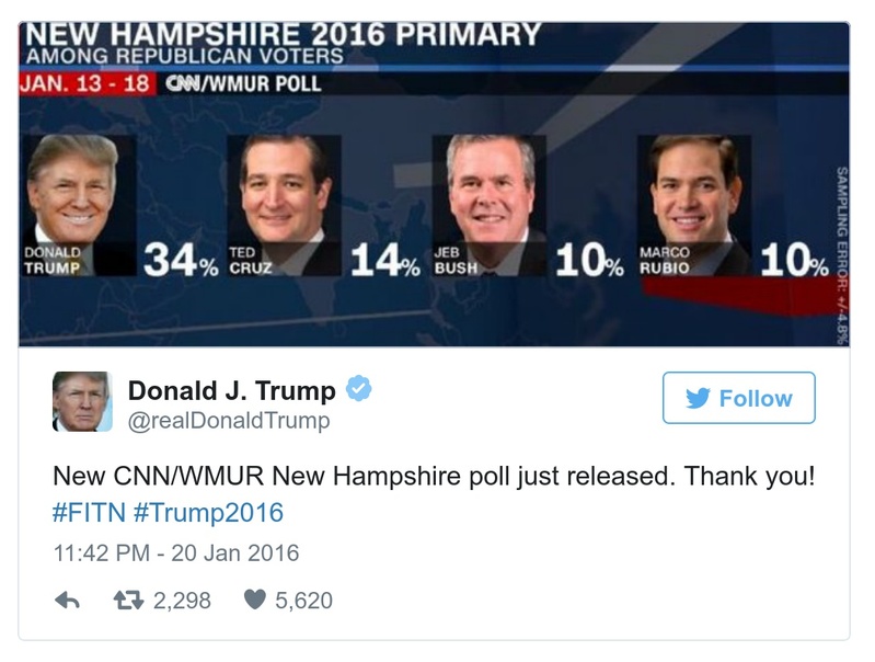 Post preview from Donald Trump