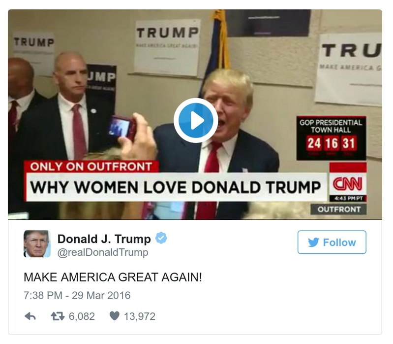 Post preview from Donald Trump