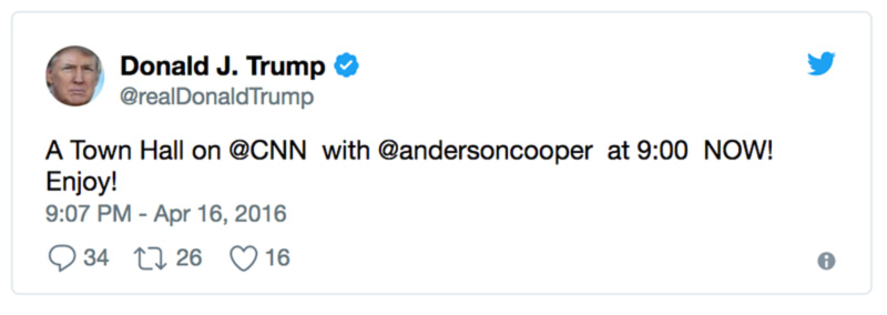 Post preview from Donald Trump