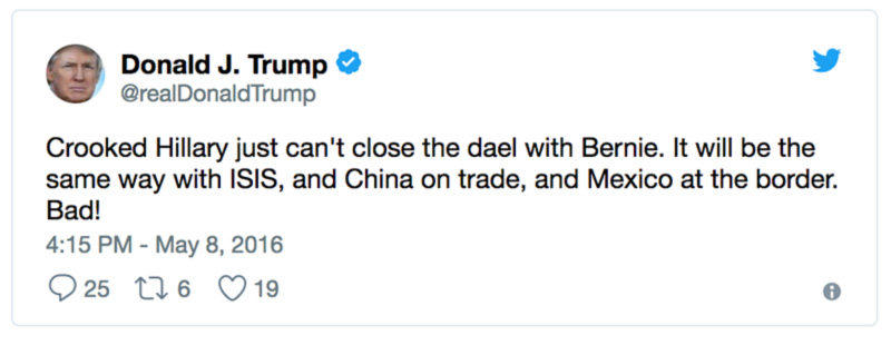 Post preview from Donald Trump