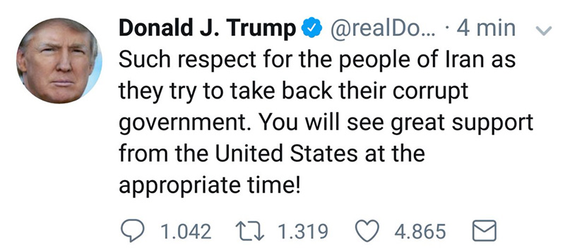 Post preview from Donald Trump