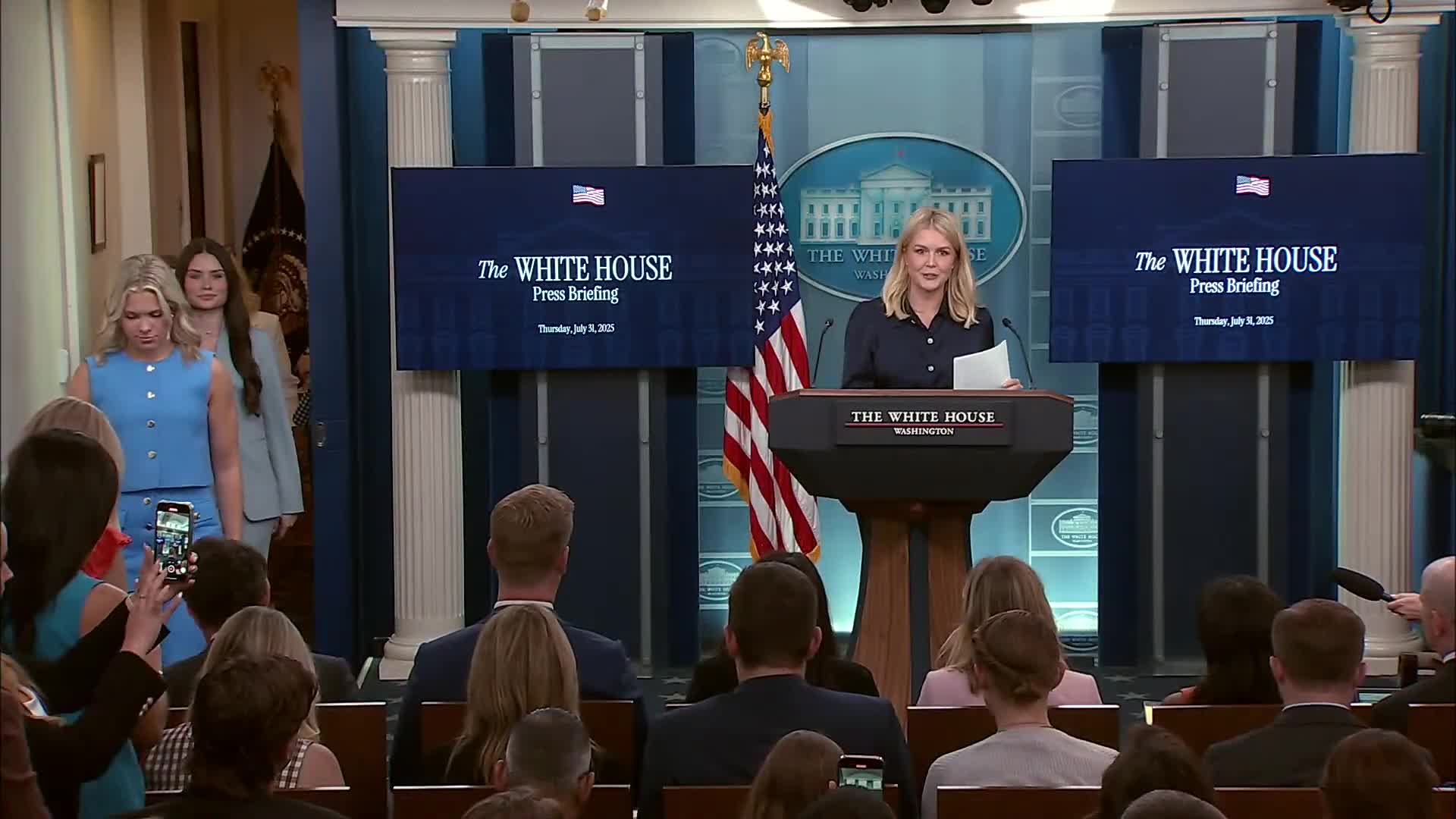 Press Briefing: Karoline Leavitt Holds a Press Briefing at The White House - July 31, 2025