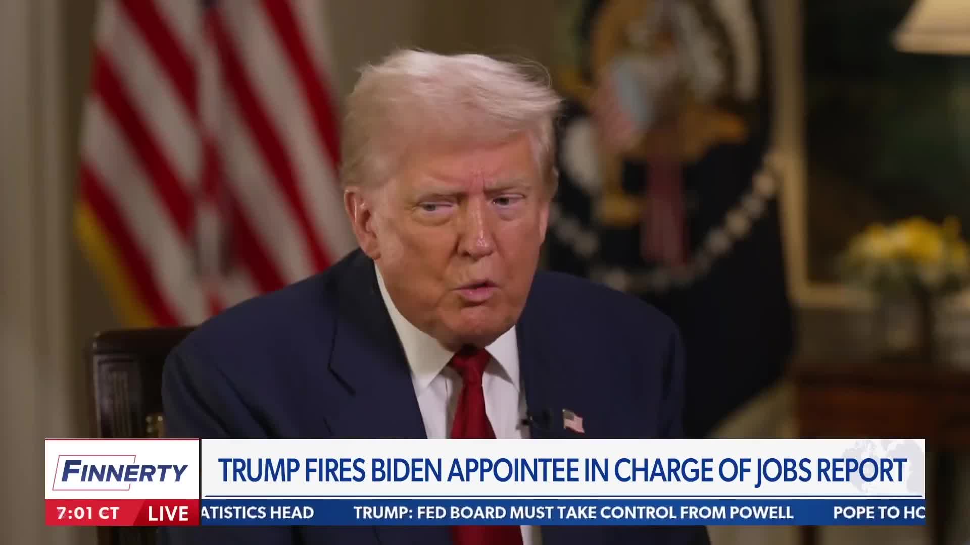 Interview: Rob Finnerty Interviews Donald Trump at the White House - August 1, 2025