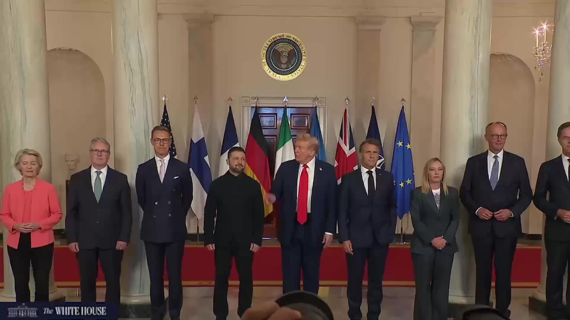 Remarks: Donald Trump Participates in a Family Photo with European Leaders - August 18, 2025
