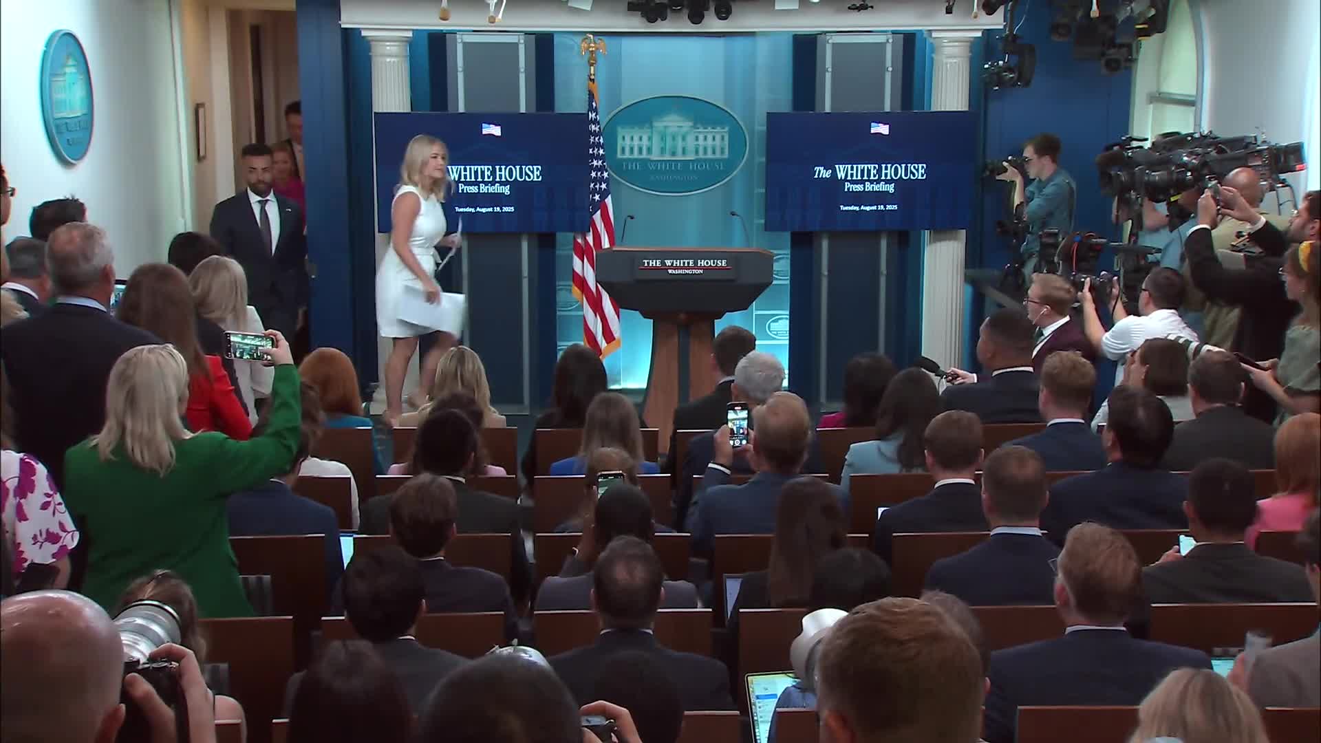 Press Briefing: Karoline Leavitt Holds a Press Briefing at The White House - August 19, 2025