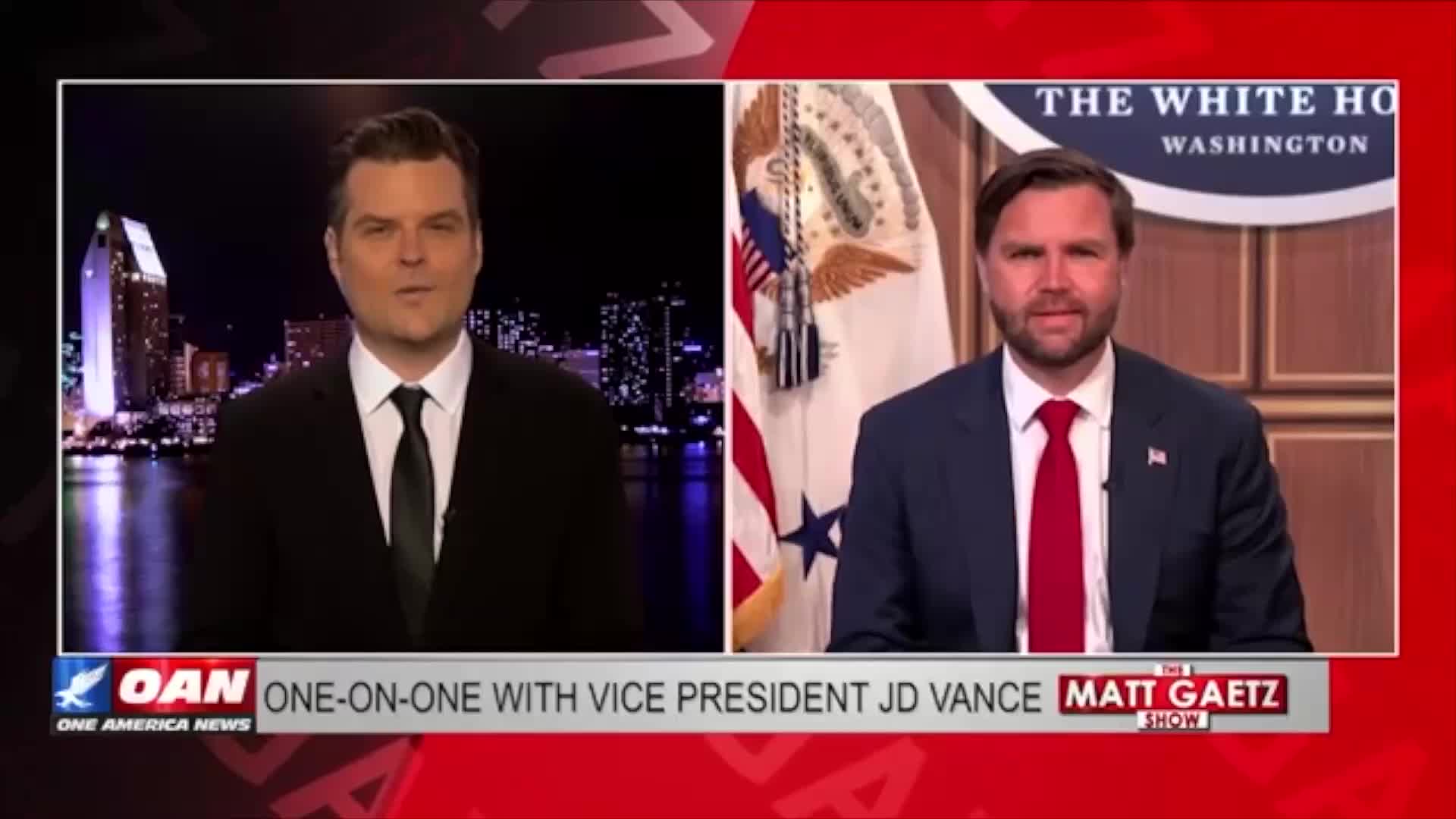 Interview: Matt Gaetz Interviews JD Vance on His One America News Network Show - September 9, 2025