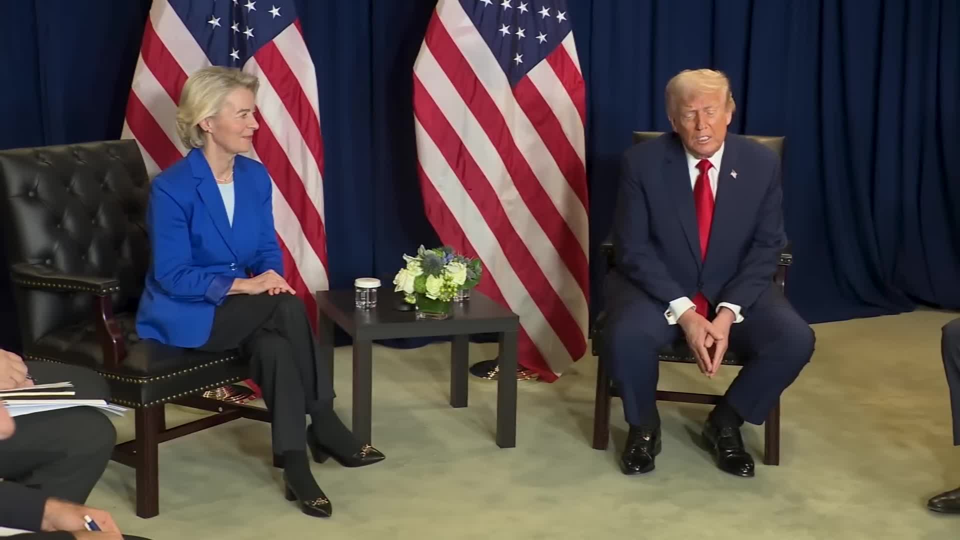 Remarks: Donald Trump Holds a Pull-Aside Meeting with Ursula von der Leyen - September 23, 2025