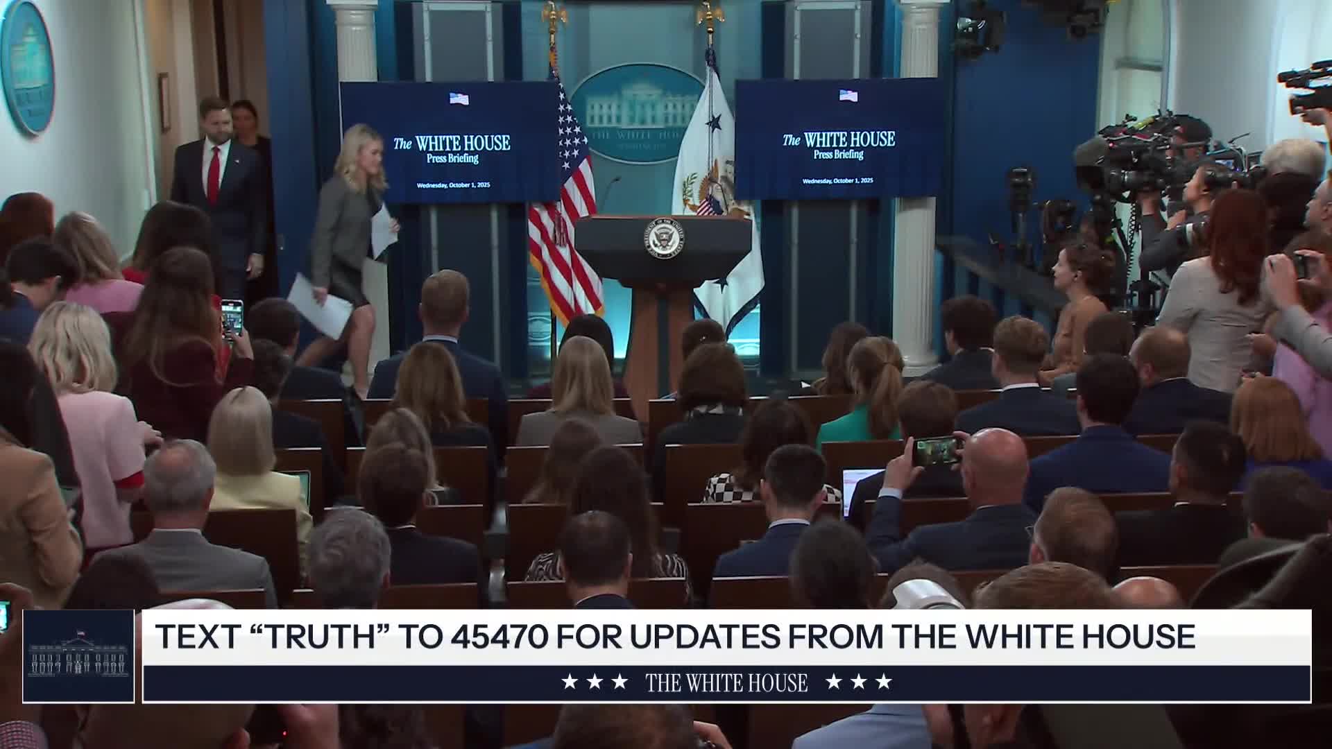 Press Briefing: Karoline Leavitt Holds a Press Briefing at The White House - October 1, 2025