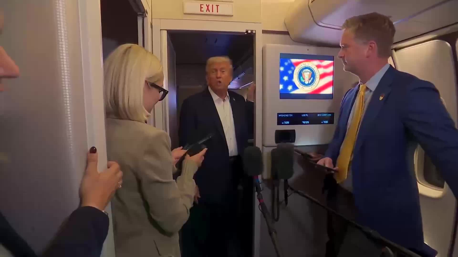 Press Gaggle: Donald Trump Speaks to Reporters on Board Air Force One - October 13, 2025