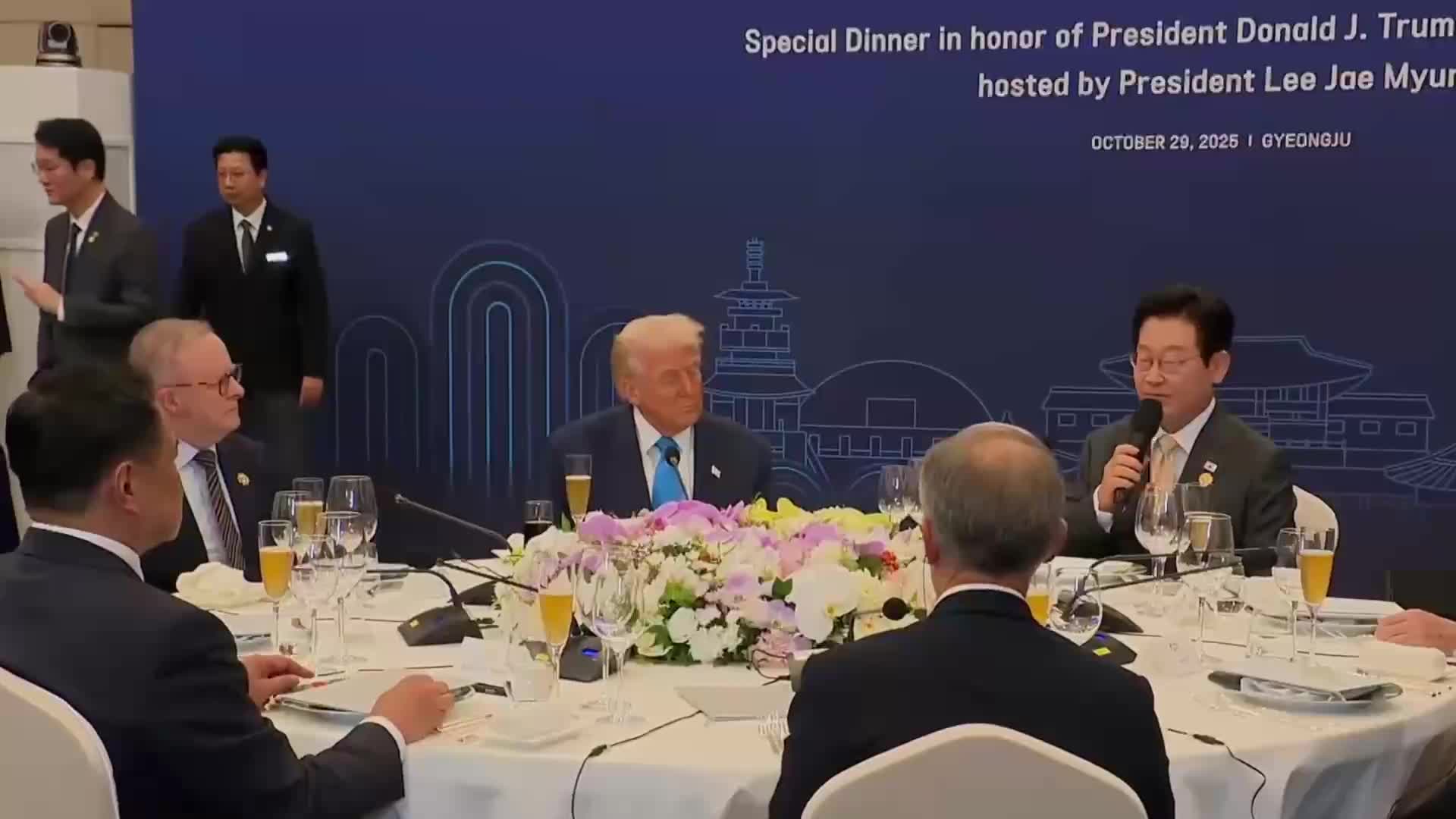 Remarks: Donald Trump Attends a Dinner with Lee Jae Myung of South Korea - October 29, 2025