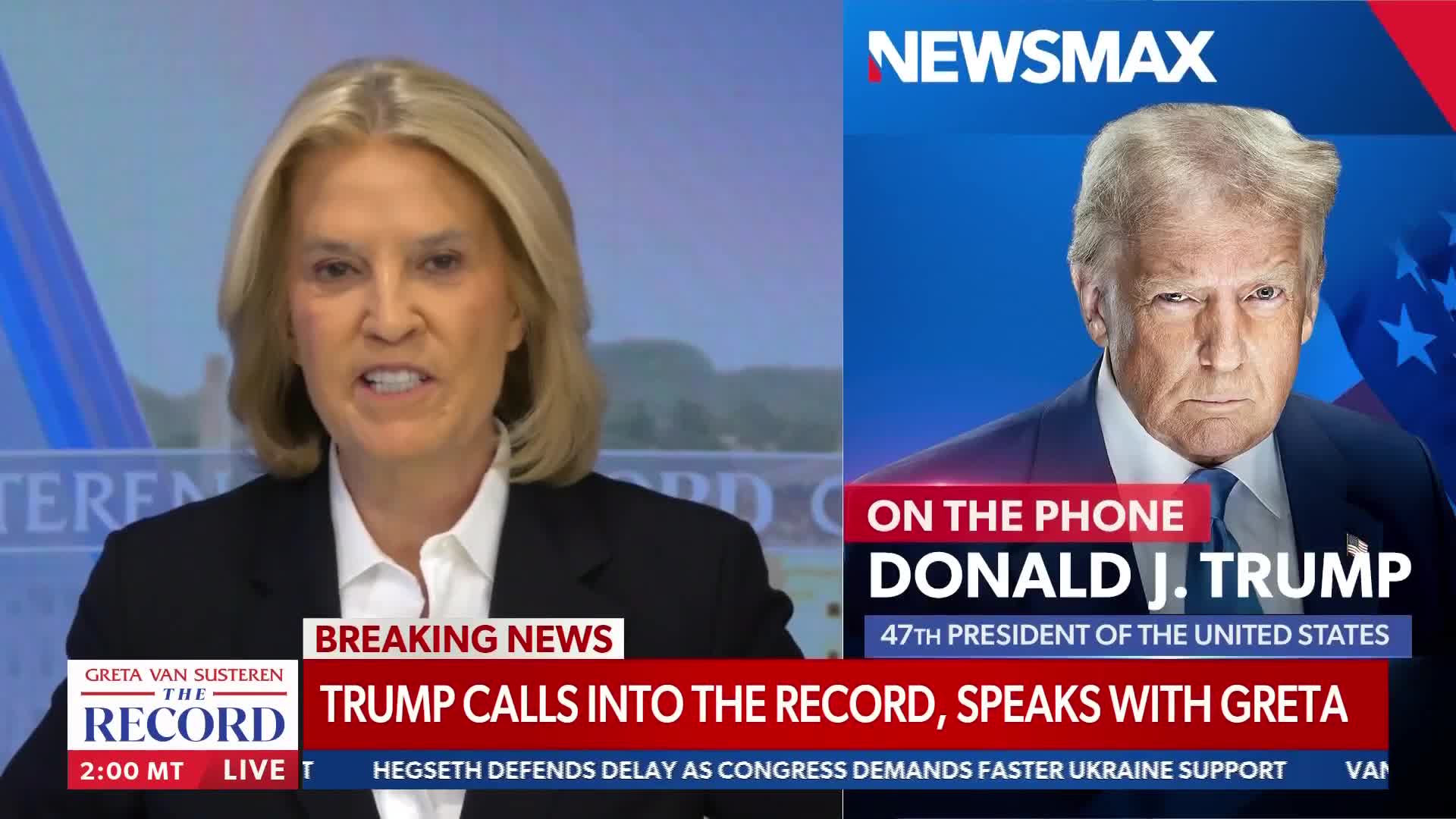 Interview: Greta Van Susteren Interviews Donald Trump on the Phone for Newsmax - April 30, 2026