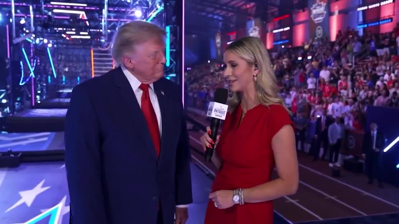Interview: Laura Rutledge of ESPN Interviews Donald Trump at the Patriot Games - August 11, 2026