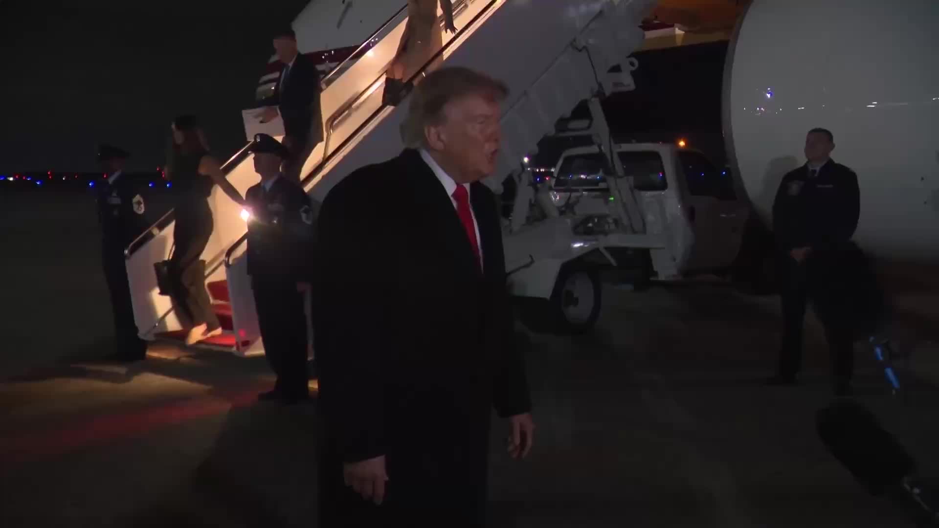 Press Gaggle: Donald Trump Speaks to Reporters After Air Force One Arrival - October 10, 2026