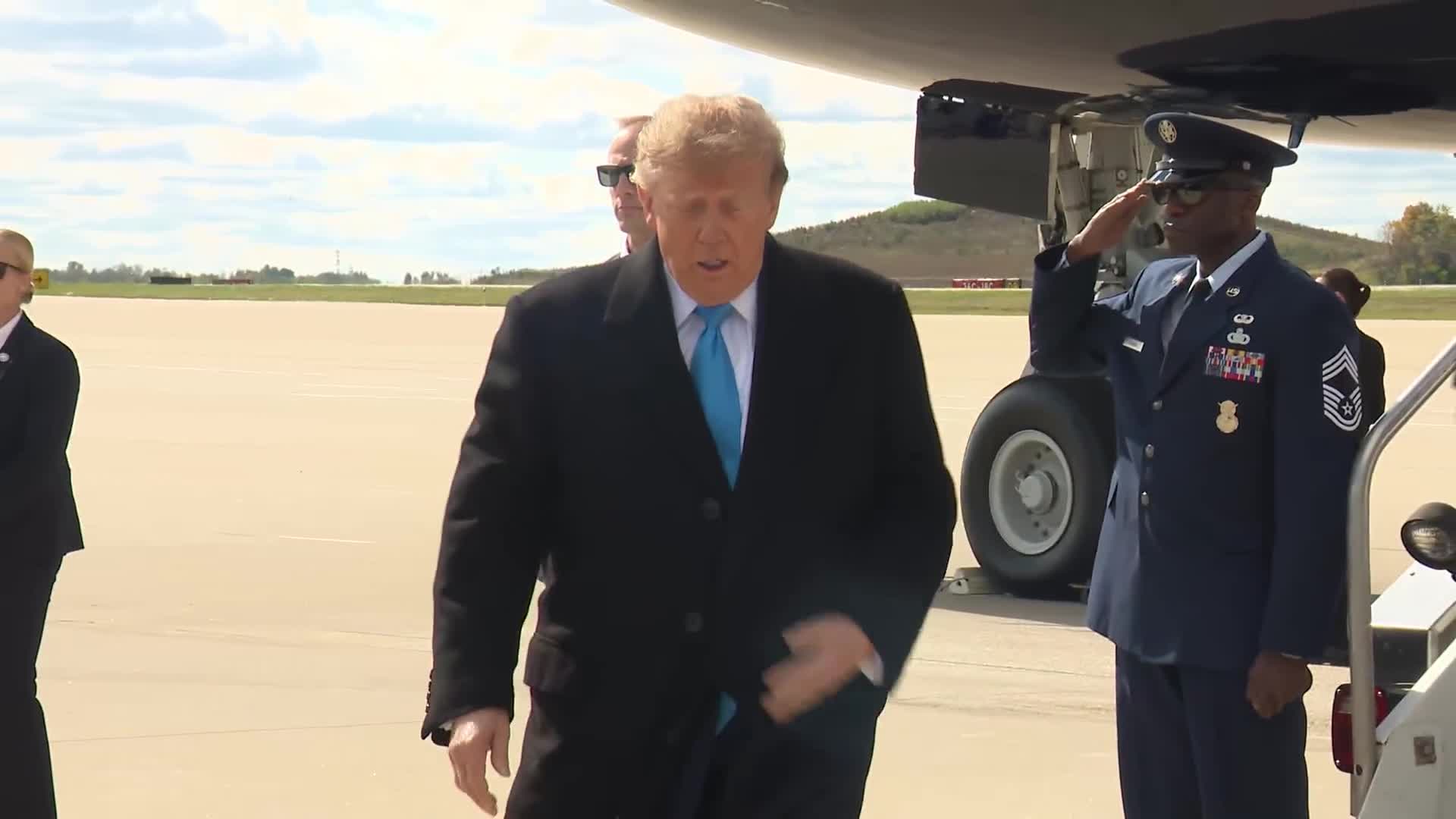 Remarks: Donald Trump Speaks Briefly to Reporters After Air Force One Arrival - October 17, 2026