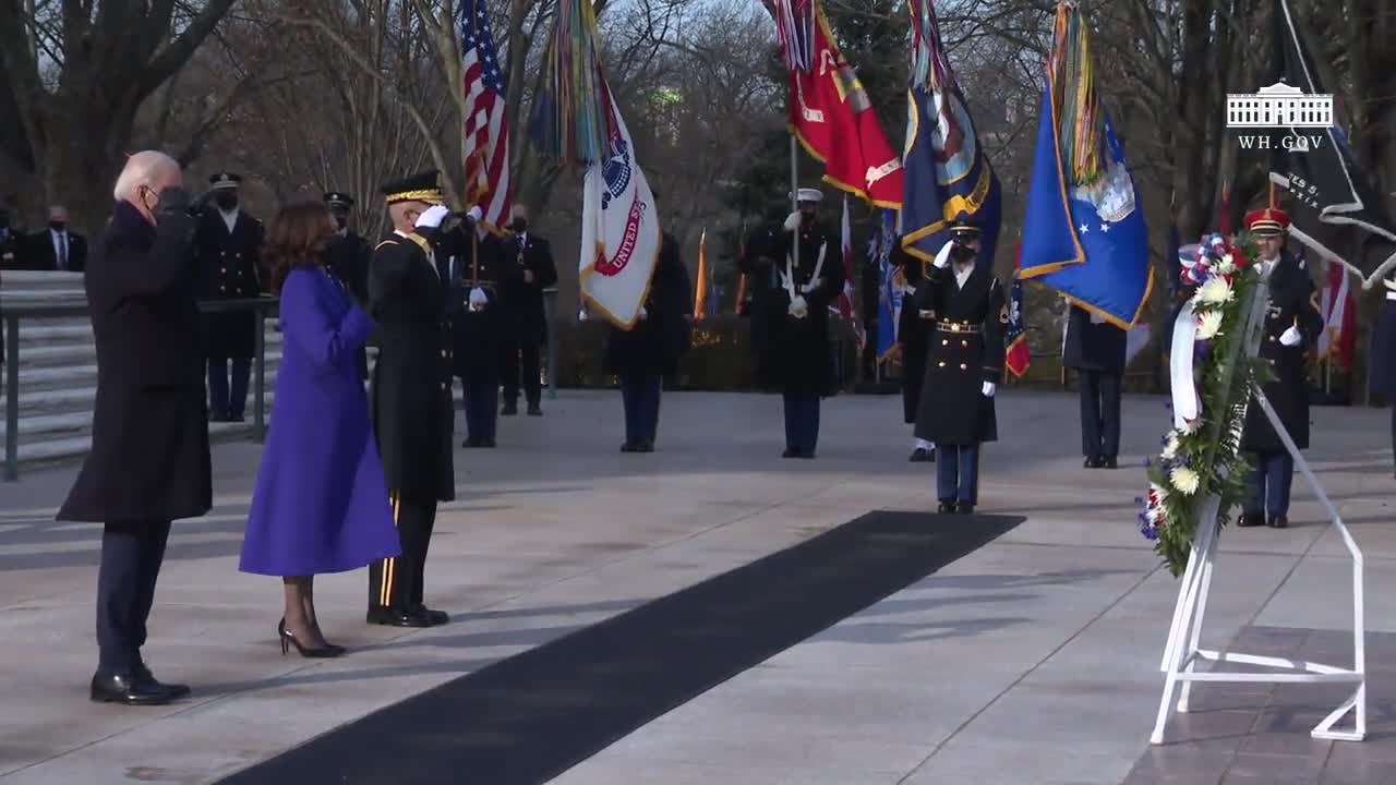 Transcript - B-Roll: Joe Biden And Kamala Harris Lay A Wreath At ...