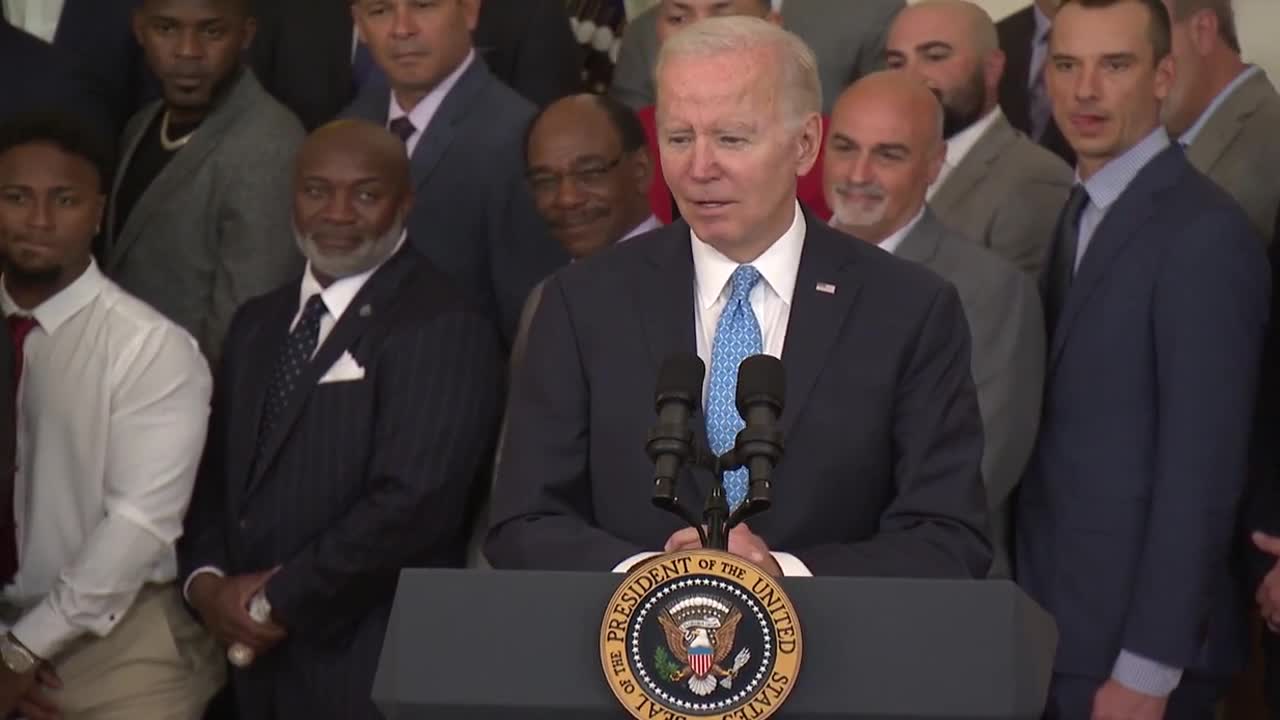 Biden welcomes World Series champion Atlanta Braves to the White House