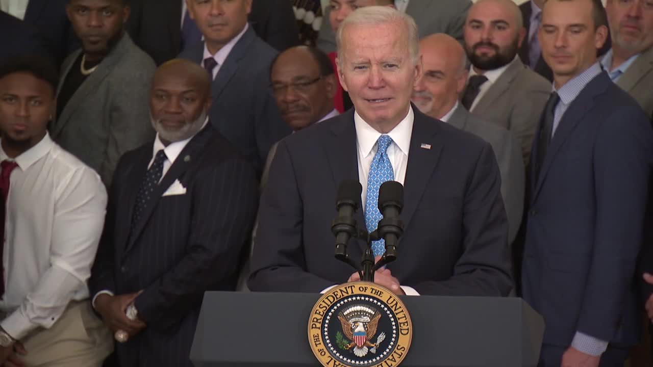 President Biden welcomes Atlanta Braves to White House