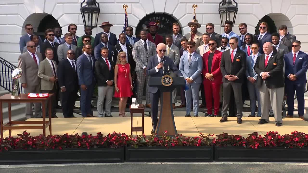 Biden welcomes Super Bowl champion Kansas City Chiefs to the White House, Sports